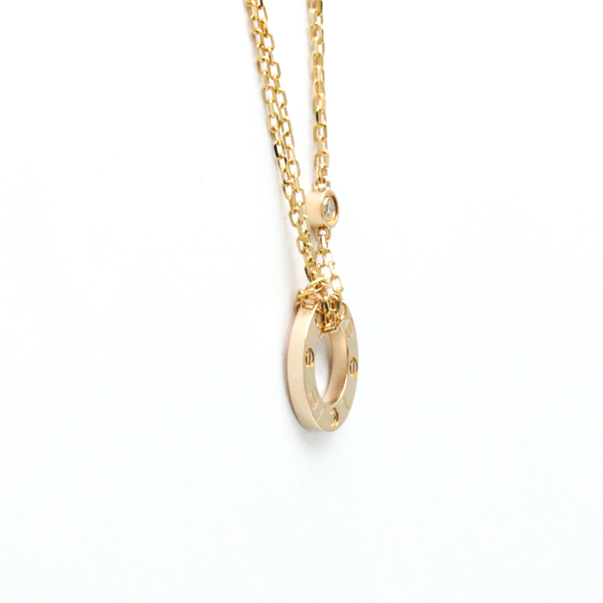 Cartier Love Circle Necklace B7224509 Pink Gold (18K) Diamond Men,Women Fashion Pendant Necklace Carat/0.03 (Pink Gold)