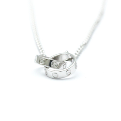 Cartier Love B7212500 White Gold (18K) No Stone Men,Women Fashion Pendant Necklace (Silver)