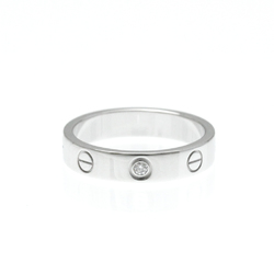 Cartier Mini Love 1PD Ring White Gold (18K) Fashion Diamond Band Ring Carat/0.02 Silver
