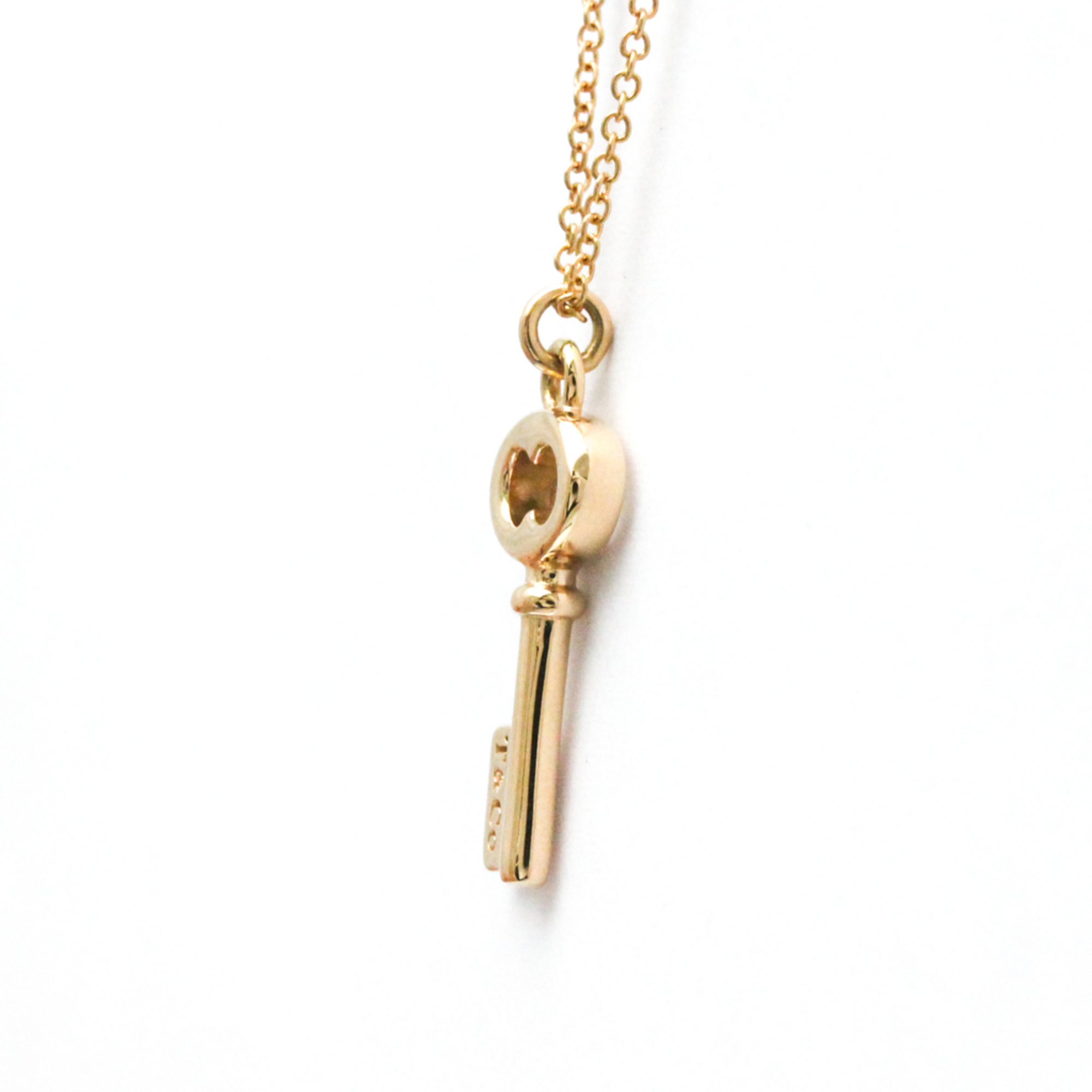 Tiffany Tiffany Keys Pink Gold (18K) No Stone Women's Pendant Necklace (Pink Gold)