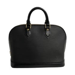 LOUIS VUITTON Alma Epi Leather Handbag Boston Bag Black Noir 30167