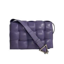 BOTTEGA VENETA Padded Cassette Leather Shoulder Bag Pochette Purple 33826