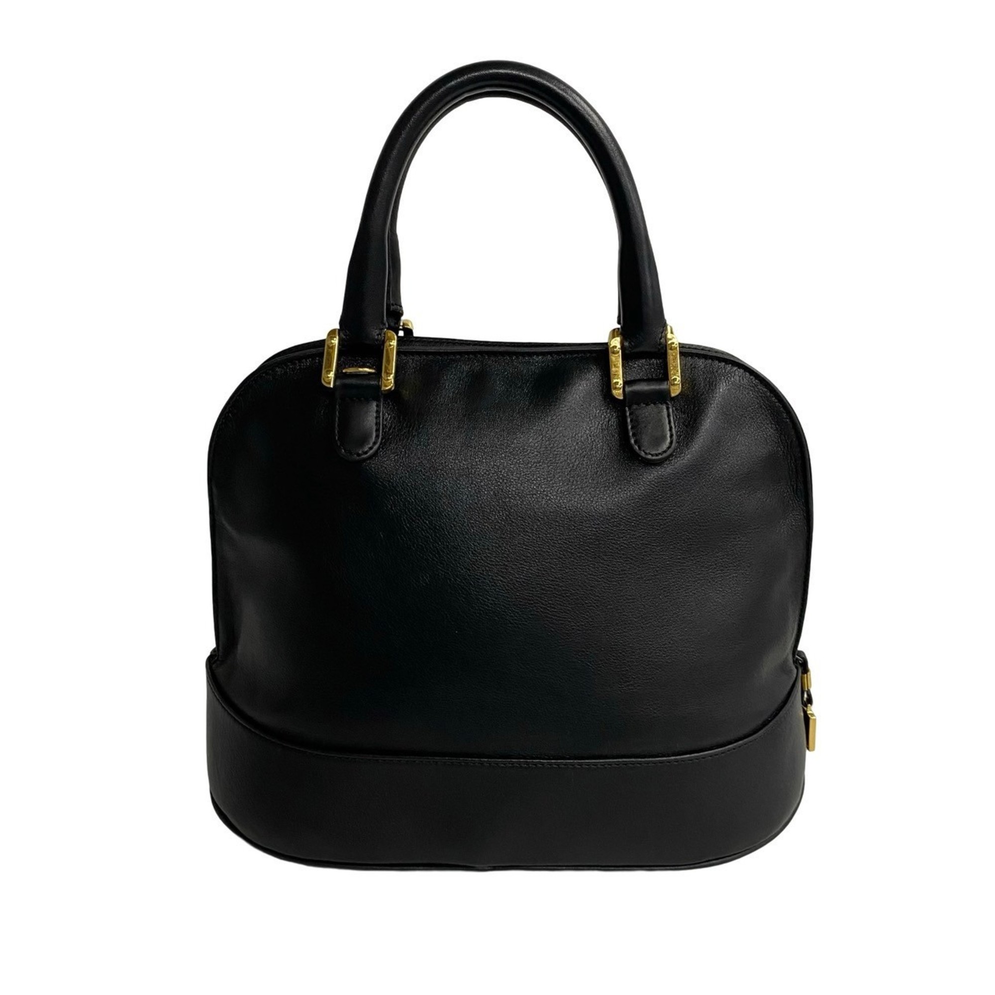 LOEWE Anagram Leather 2way Handbag Boston Bag Shoulder Black 60852