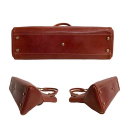 CARTIER Marcello Leather Handbag Tote Bag Red 96040