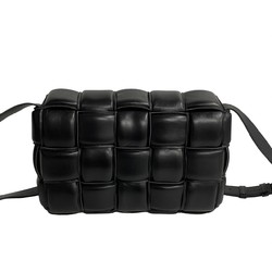 BOTTEGA VENETA Padded Cassette Leather Shoulder Bag Pochette Black 33973