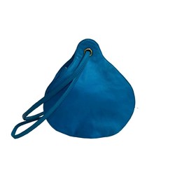 LOEWE Anagram Wood Hardware Nappa Leather Shoulder Bag Pochette Sacoche Blue 70933