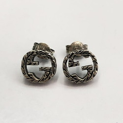 GUCCI Silver Earrings Interlocking G Ag925 1879 AR