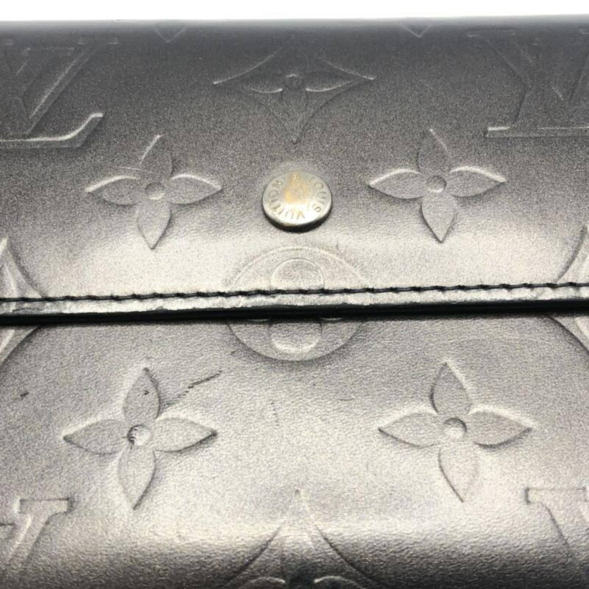 LOUIS VUITTON Porto Tresor International Wallet M65105 Monogram Matte Dark Grey Louis Vuitton