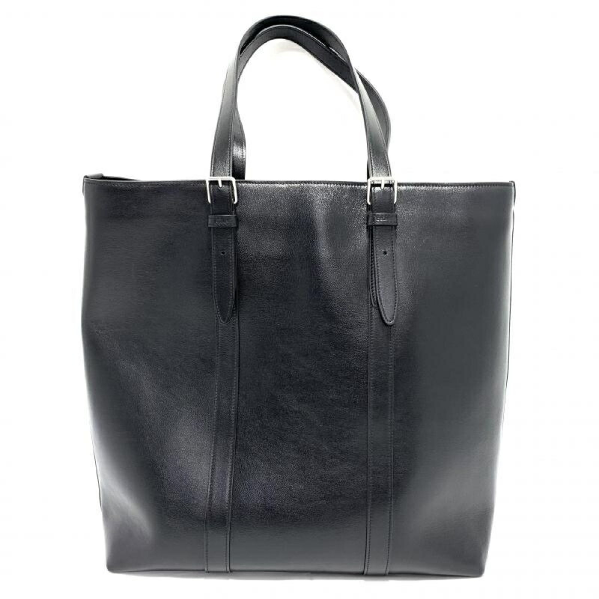 CELINE Smooth Calfskin Tote Bag with Buckle Cabas F-ME-3203 Celine Black