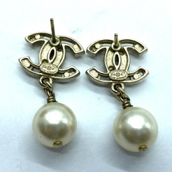 CHANEL Coco Mark A15 C Line Pearl Earrings Chanel