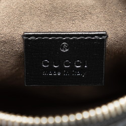 Gucci GG Supreme Interlocking G Shoulder Bag 672952 Black PVC Leather Women's GUCCI