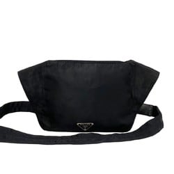 PRADA Prada Triangle Nylon Leather Shoulder Bag Pochette Sacoche Black 29018