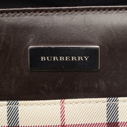 Burberry Nova Check Bag Beige Brown Canvas Leather Women's BURBERRY