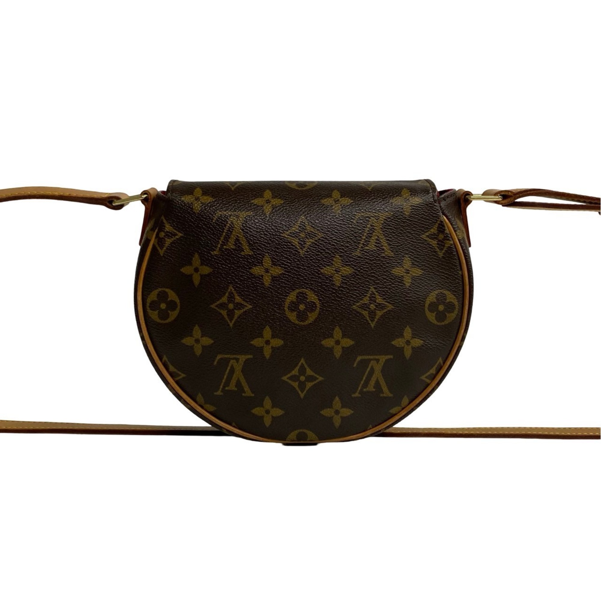 LOUIS VUITTON Louis Vuitton Tan Blanc Monogram Leather Shoulder Bag Pochette Brown 36156