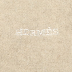 Hermes Large Scarf Ivory Beige Cashmere Women's HERMES