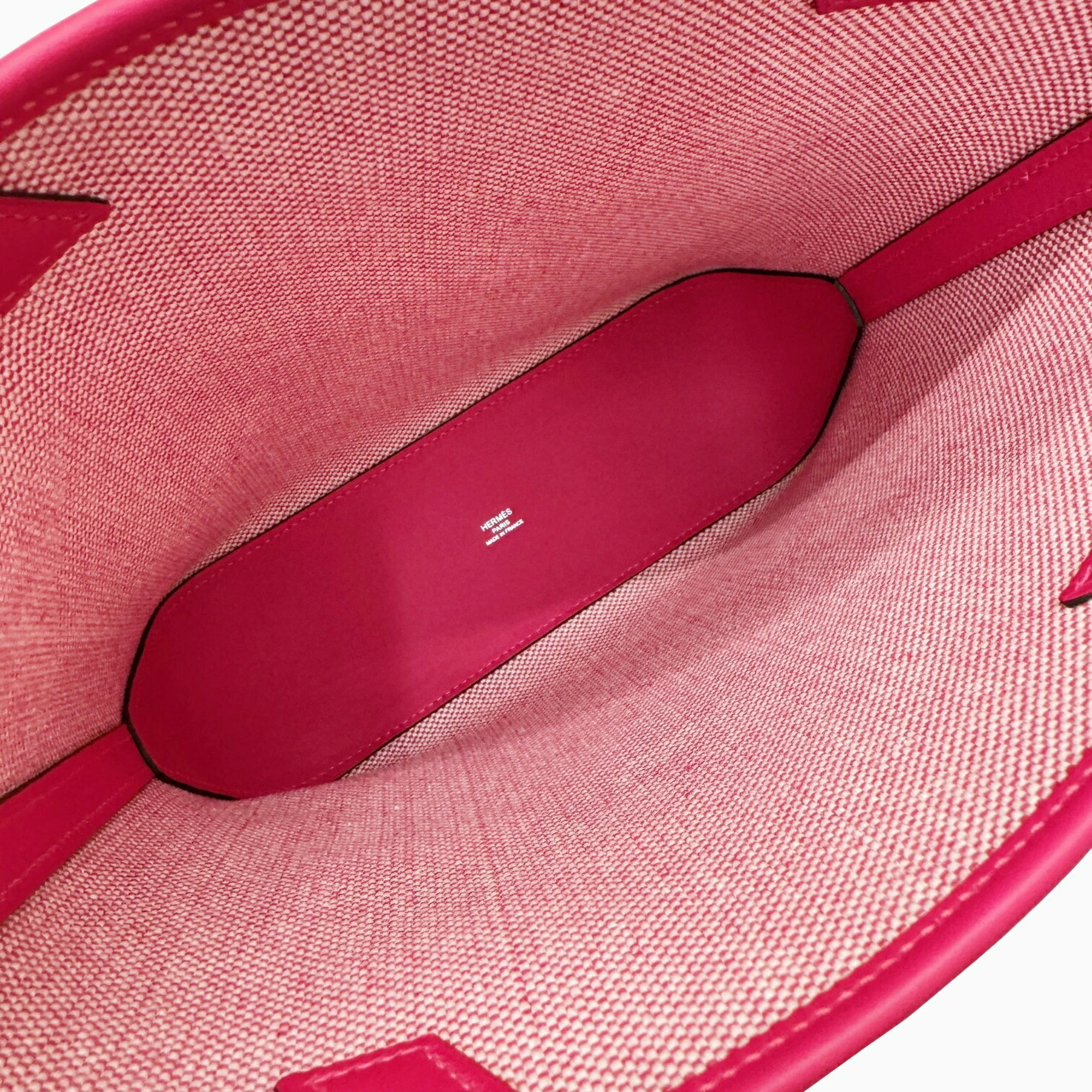 Hermes HERMES H Ambier 27cm Shoulder Bag Handbag U-Engraved Toile Swift Raspberry Women's Canvas Pink