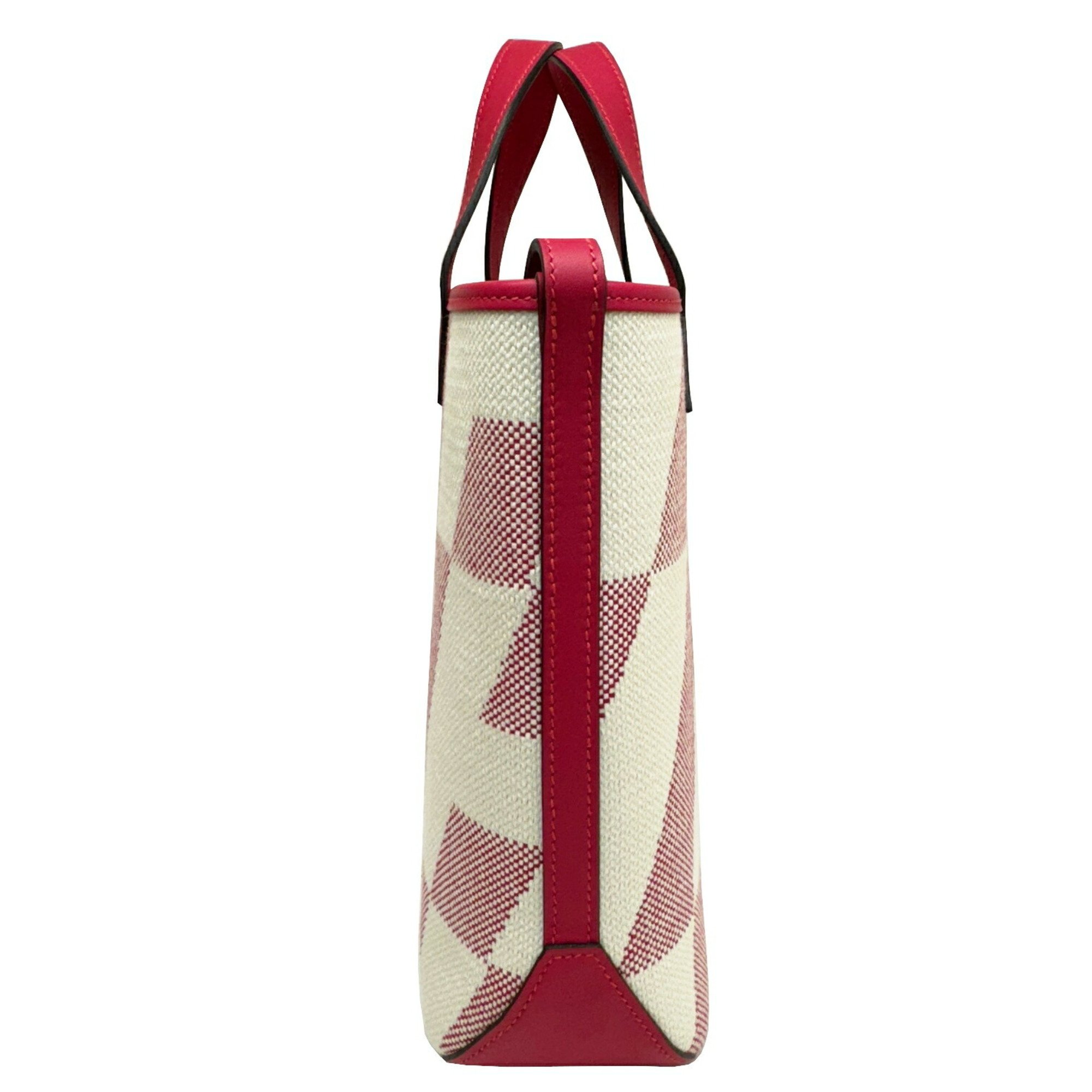 Hermes HERMES H Ambier 27cm Shoulder Bag Handbag U-Engraved Toile Swift Raspberry Women's Canvas Pink