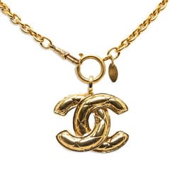 Chanel Coco Mark Necklace Gold Plated Women's CHANEL