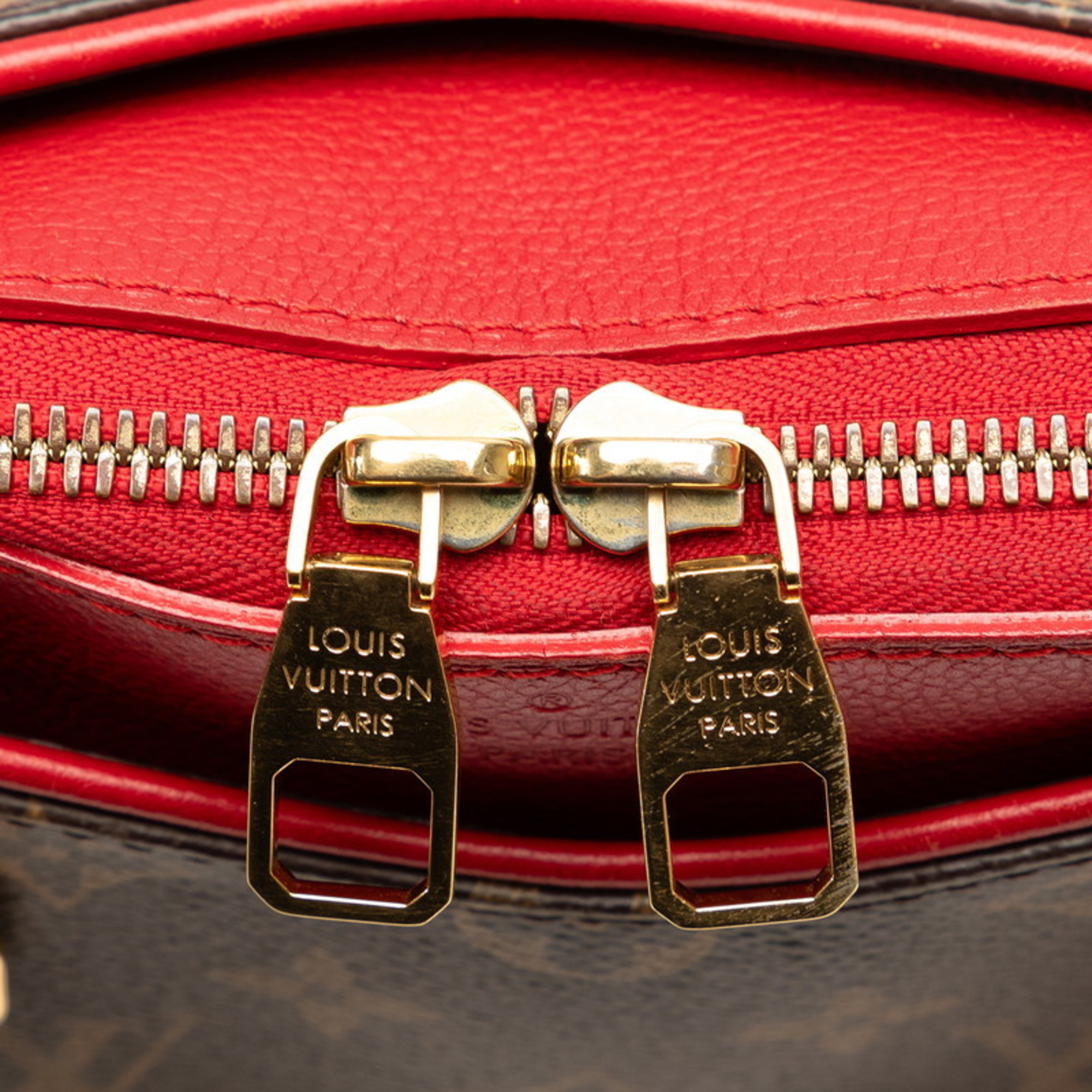 Louis Vuitton Monogram Pallas BB Handbag M41241 Cerise Red PVC Leather Women's LOUIS VUITTON