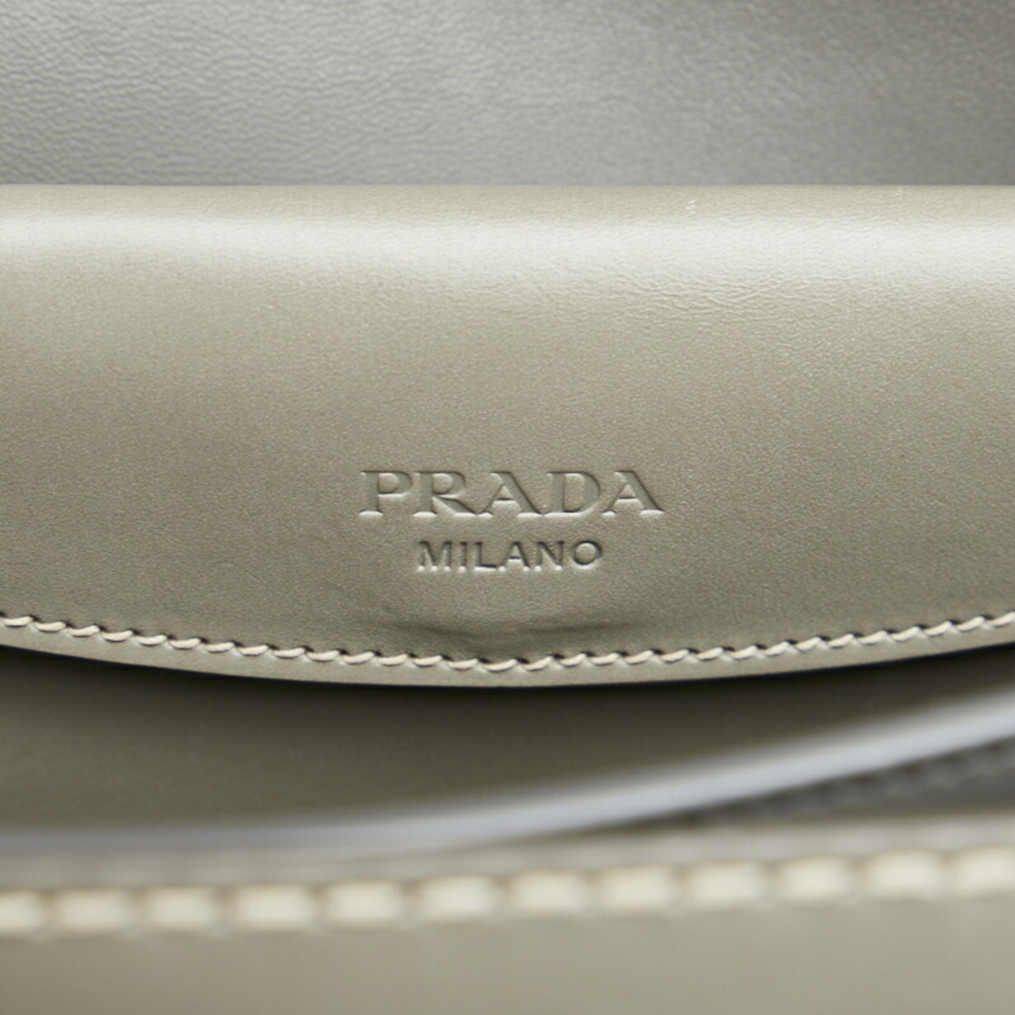 Prada handbag shoulder bag grey multicolor leather women's PRADA
