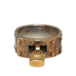 Hermes Hallmark Ring, Silver, Gold, SV925, Women's, HERMES