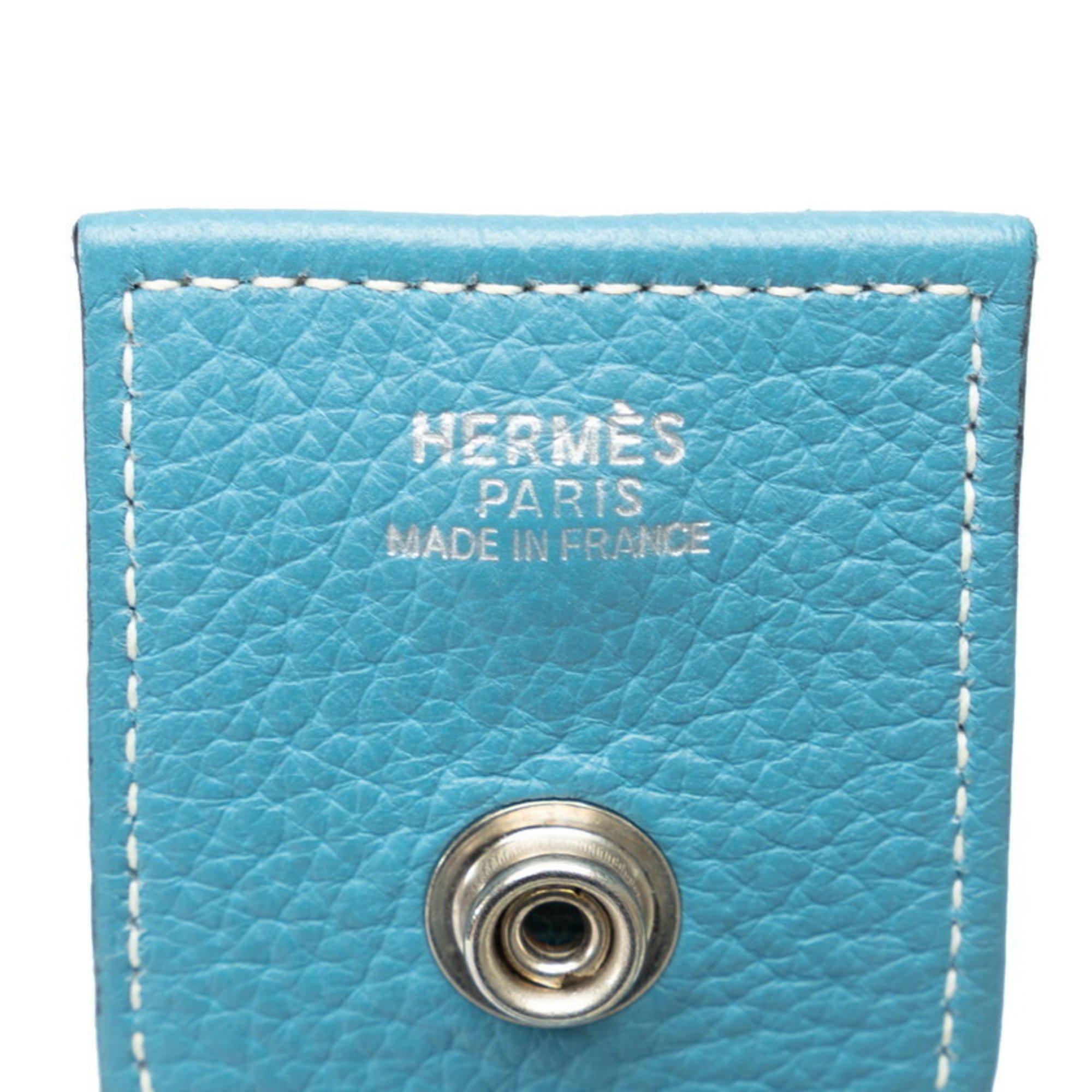 Hermes Sako Shoulder Bag Blue Toile H Women's HERMES
