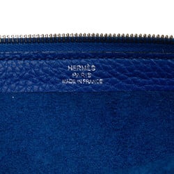 Hermes Cabas Vertige 24 Clutch Bag Second Blue Togo Women's HERMES
