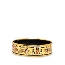 Hermes enamel GM carriage cloisonné bangle gold beige multi-color plated women's HERMES