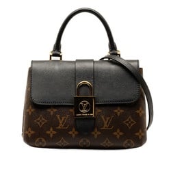 Louis Vuitton Monogram Rocky BB Handbag Shoulder Bag M44141 Noir Brown PVC Leather Women's LOUIS VUITTON