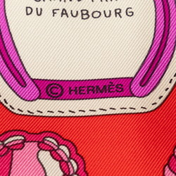 Hermes Carre 90 LES TROPHEES Trophy Scarf Muffler Pink Multicolor Silk Women's HERMES