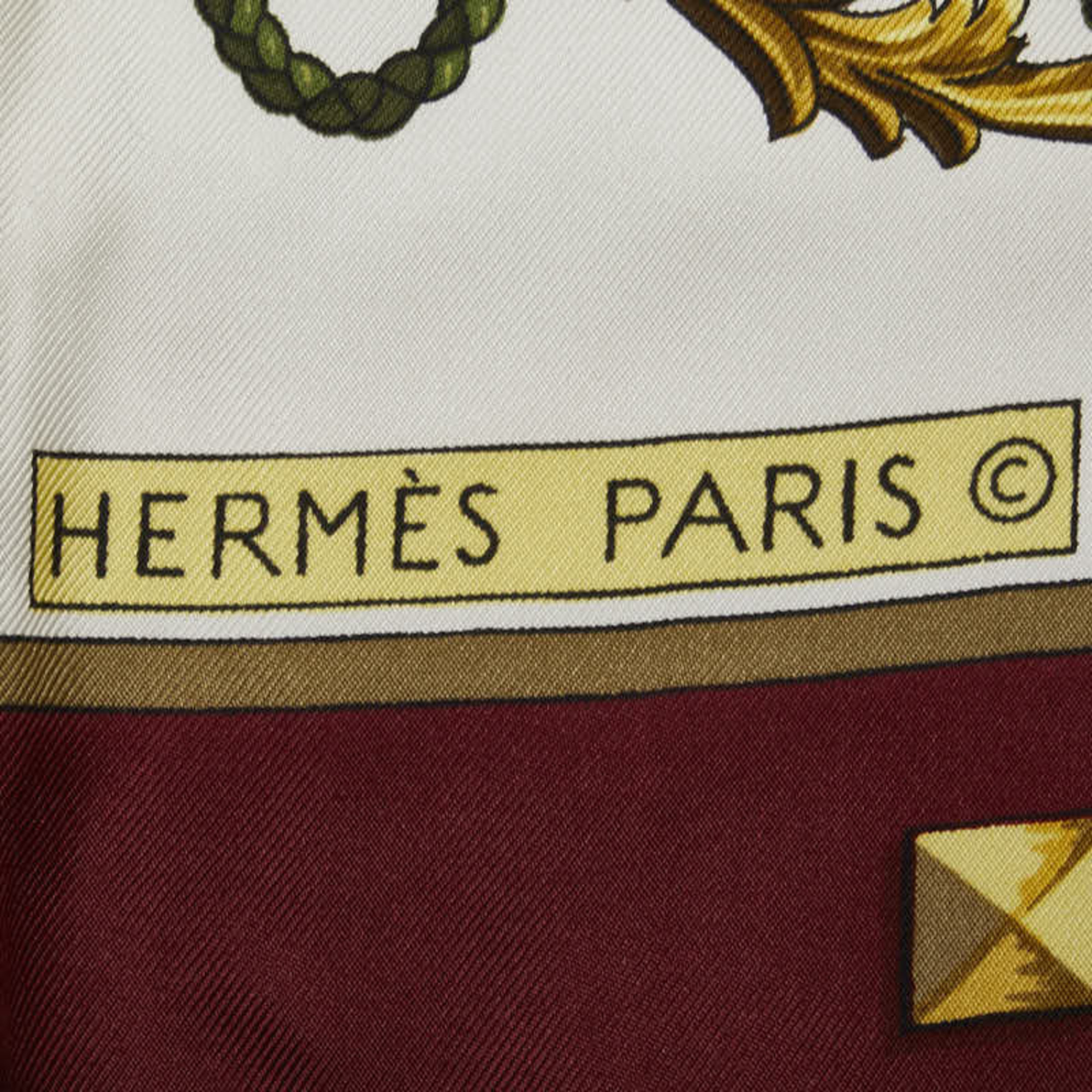 Hermes Carre 90 LES CLES THE KEYS RARE Key Pattern Scarf Muffler Red Multicolor Silk Women's HERMES