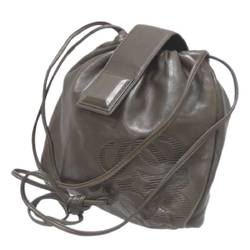 LOEWE shoulder bag leather dark green