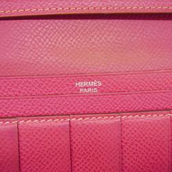 Hermes Long Wallet Bearn Soufflet Veau Epsom Tosca Rose Tyrien Women's
