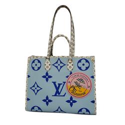 Louis Vuitton Handbag Monogram Giant On the Go GM M44720 Blue White Okinawa Limited Ladies