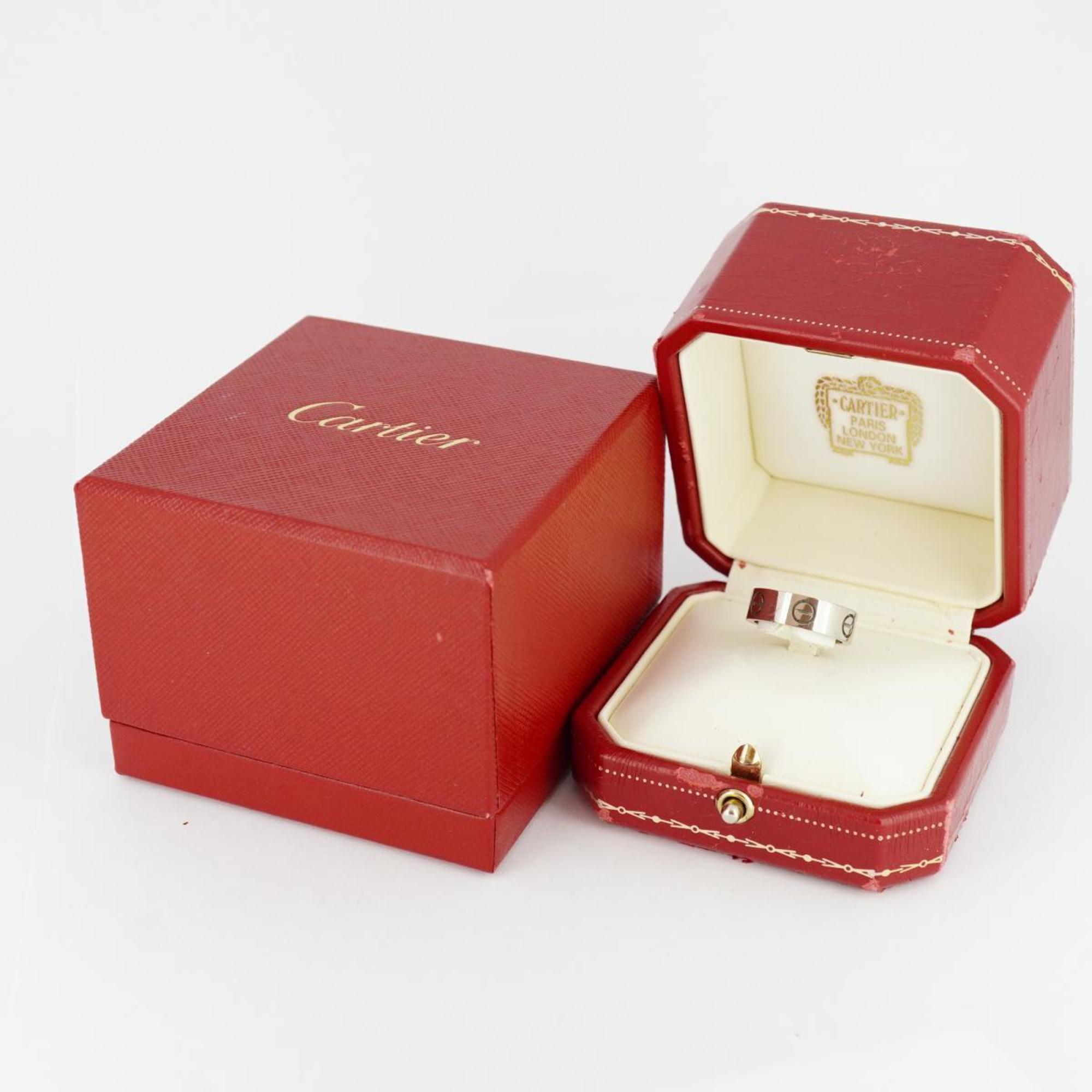 Cartier Ring Love K18WG White Gold Ladies