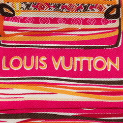 Louis Vuitton Twilly Bandeau Scarf Muffler 400505 Pink Multicolor Silk Women's LOUIS VUITTON
