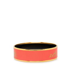Hermes Caleche GM Carriage Bangle Gold Red Plated Women's HERMES