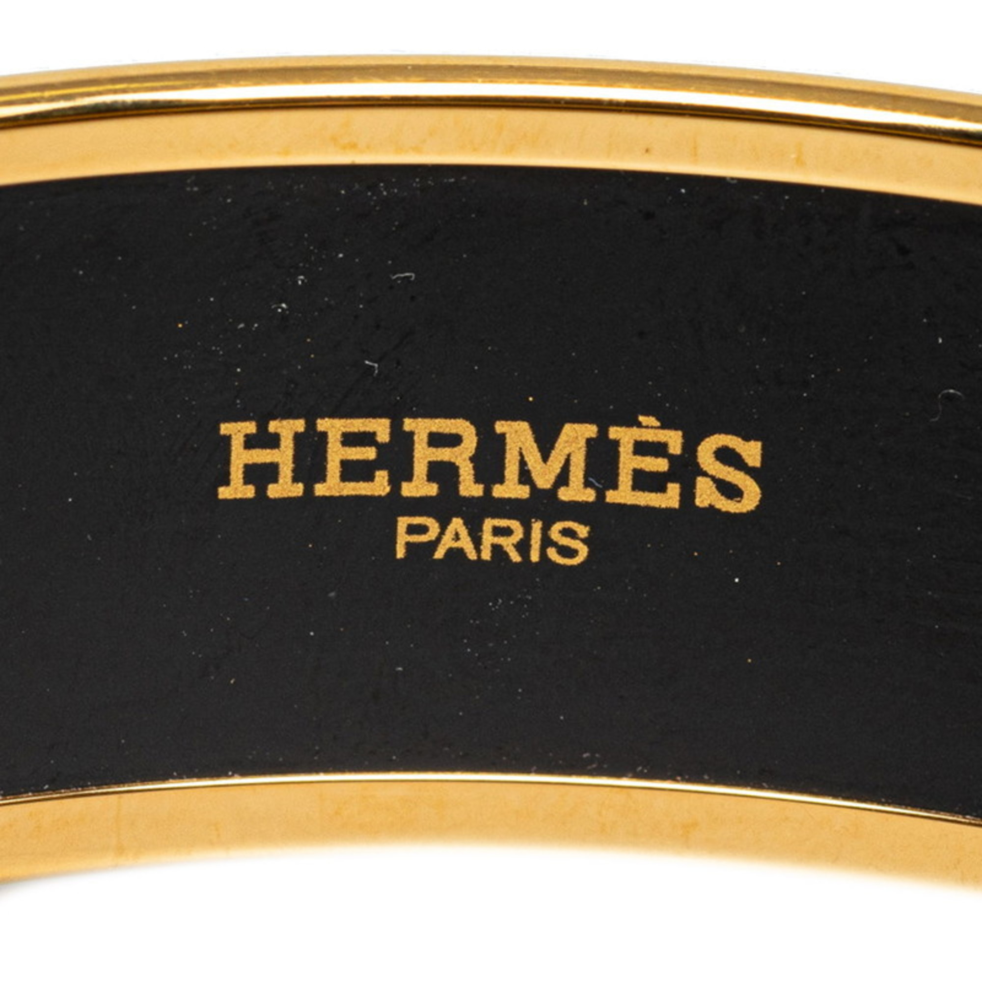 Hermes Caleche GM Carriage Bangle Gold Red Plated Women's HERMES