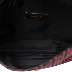 Givenchy Tassel Bag Handbag Purple Black Canvas Leather Women's