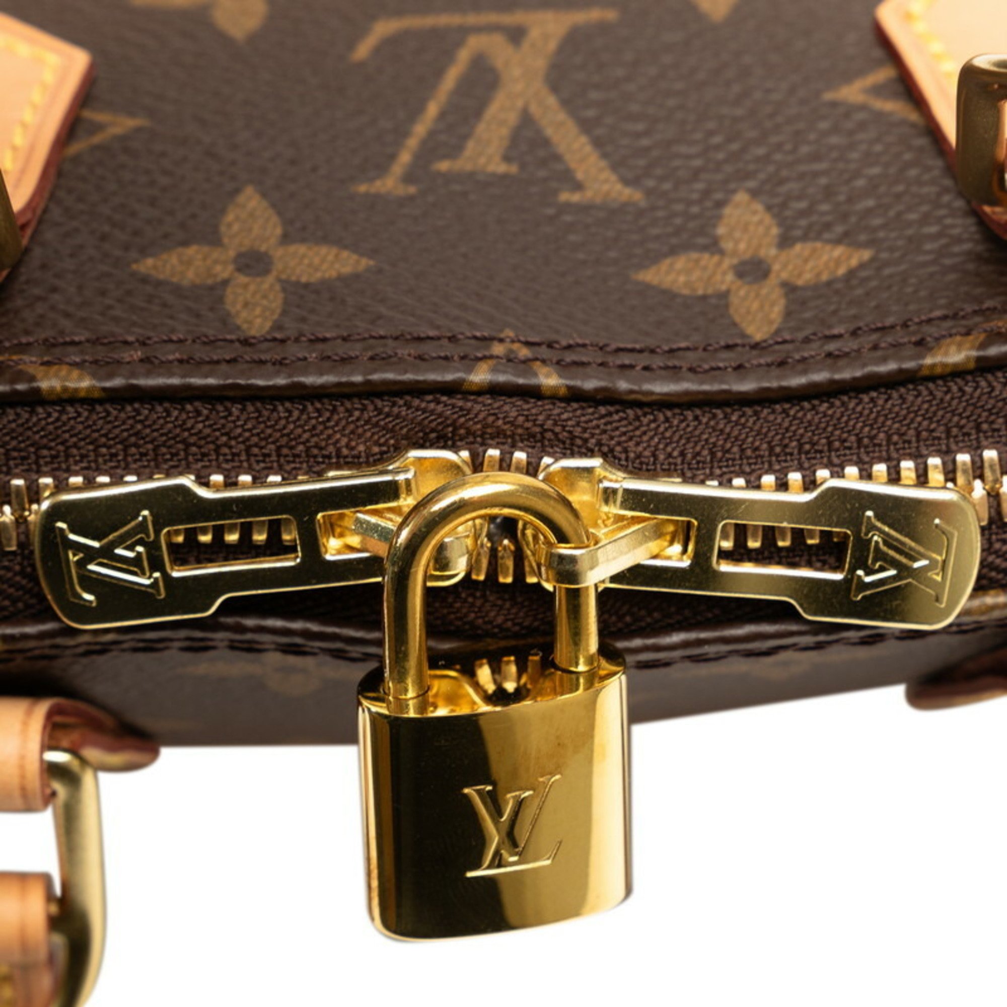 Louis Vuitton Monogram Alma BB Handbag Shoulder Bag M53152 Brown PVC Leather Women's LOUIS VUITTON