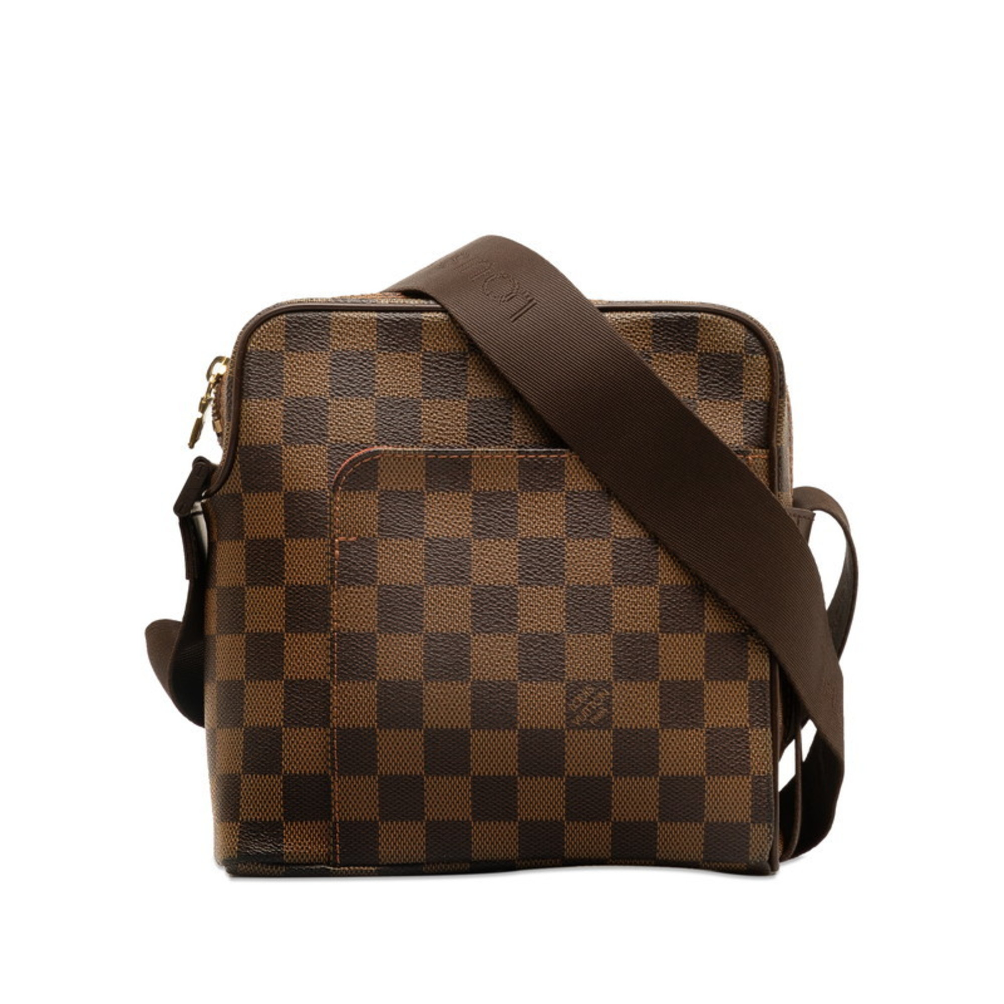 Louis Vuitton Damier Olaf PM Shoulder Bag N41442 Brown PVC Leather Women's LOUIS VUITTON