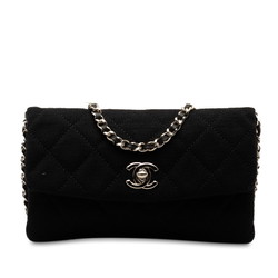 Chanel Matelasse 2011 Limited Edition Chain Shoulder Bag Black Silver Canvas Women's CHANEL