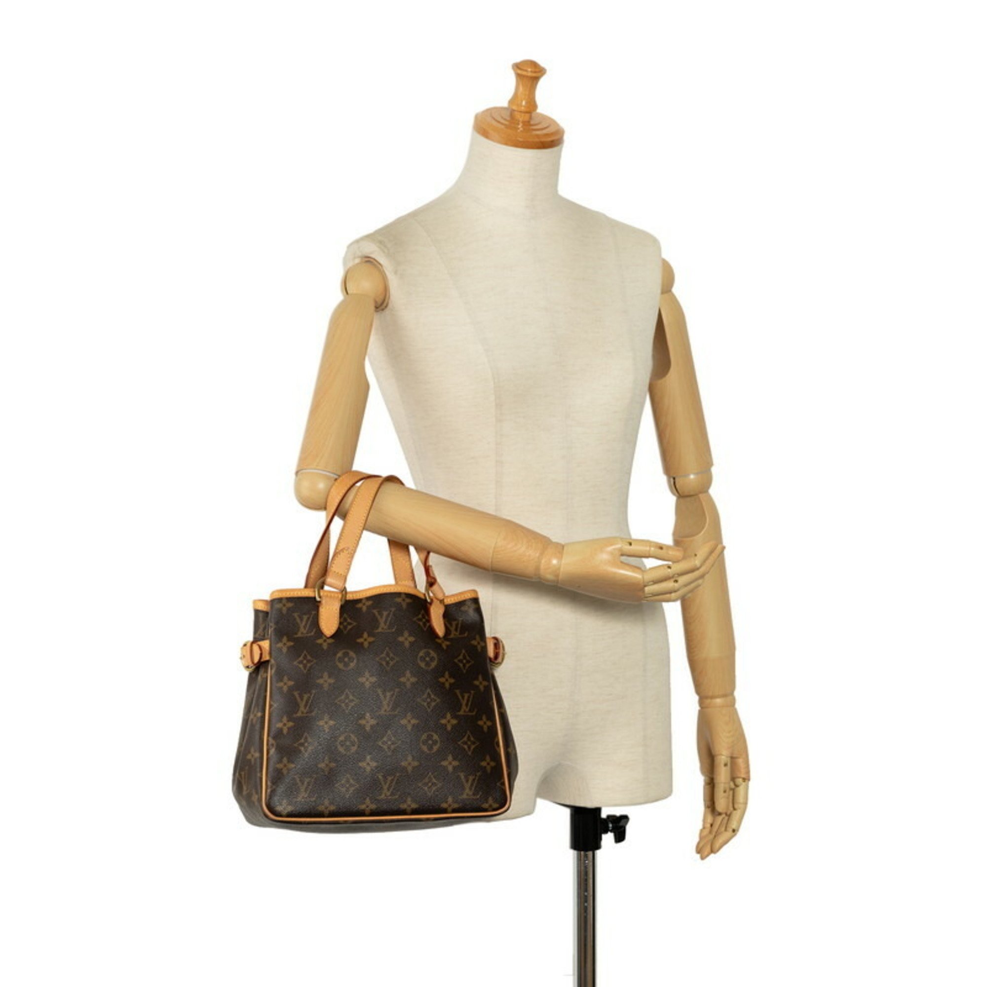 Louis Vuitton Monogram Batignolles Handbag Tote Bag M51156 Brown PVC Leather Women's LOUIS VUITTON