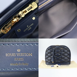 LOUIS VUITTON Louis Vuitton Alma GM Maltage Handbag M23723 Lamb Leather Blue Marine Quilted
