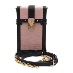 LOUIS VUITTON Louis Vuitton Pochette Trunk Vertical Shoulder Bag M67872 Epi Leather Calf Rose Ballerine Black