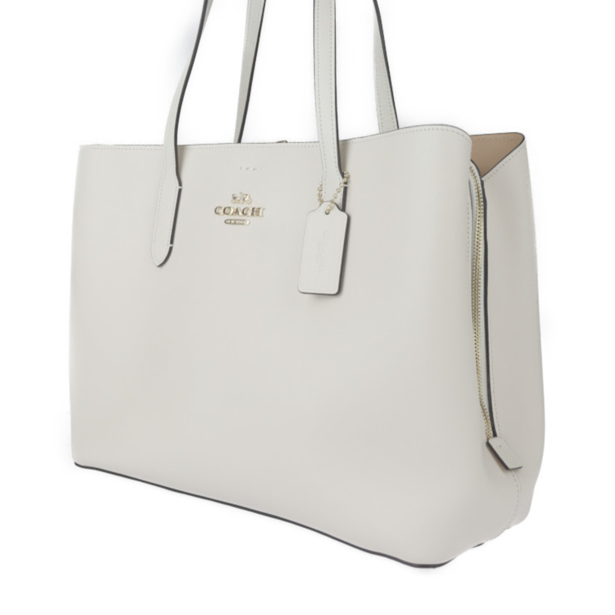 COACH Large Avenue Carryall Tote Bag F79988 Leather White Shoulder
