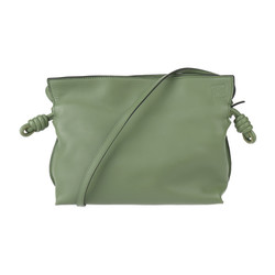 LOEWE Flamenco Clutch Shoulder Bag 11FC2X17 Leather Rosemary Green Pochette Pouch