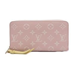 LOUIS VUITTON Louis Vuitton Zippy Wallet Long M81279 Monogram Empreinte Pink x Beige Yellow White Round