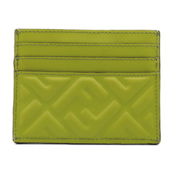FENDI Baguette Card Holder Business Case 8M0423 Nappa Leather Green FF