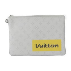 LOUIS VUITTON Louis Vuitton Zipped Pouch GM Second Bag M68310 Monogram Eclipse Light Gray Clutch